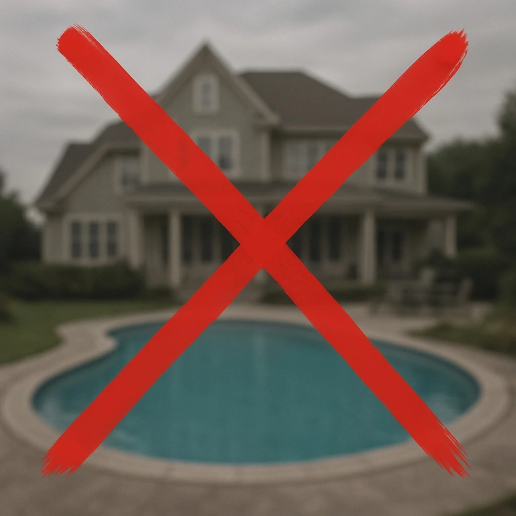 Dark, blurry smartphone photo of a house — example of poor real estate photography