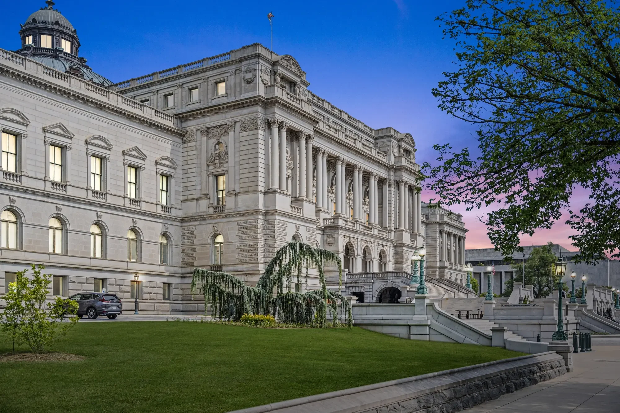 Library of Congress at twilight, Capitol Hill, Washington, DC