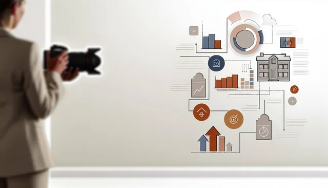 Professional real estate photography setup in a Washington DC area home