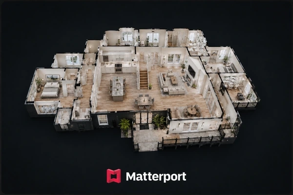 Matterport 3D virtual tour of a home interior