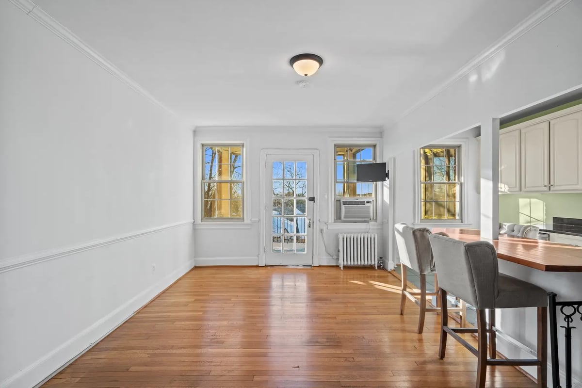 Empty living room — before virtual staging