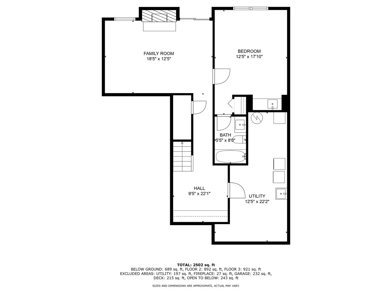 Detailed 2D floor plan showing room layout and dimensions