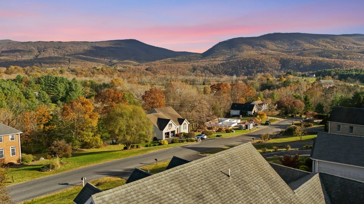 Picturesque landscape surrounding a rental property captured with drone photography